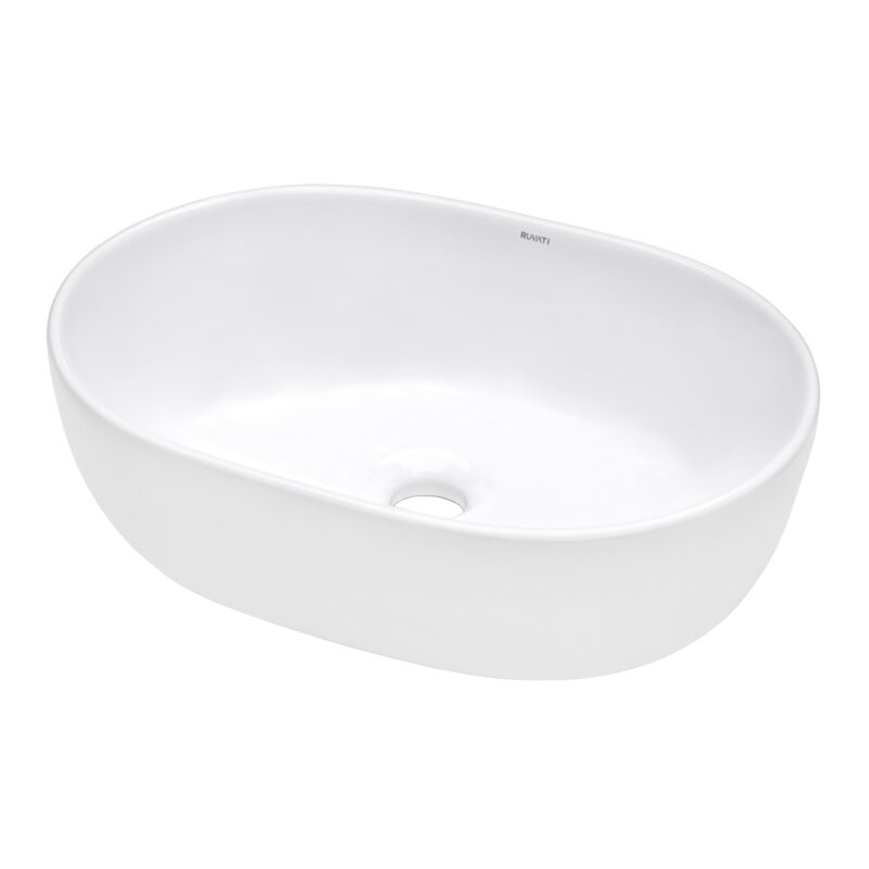 Ruvati 12-Inch Round Bathroom Vessel Sink – White Porcelain Ceramic Above-Counter Sink For Vanity