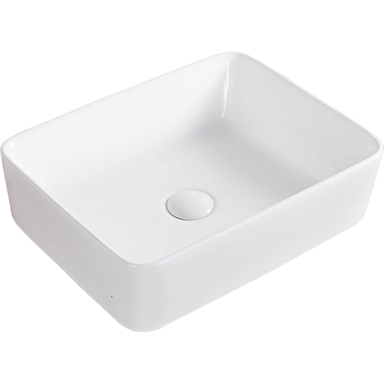 Ruvati 19 x 14 inch Bathroom Vessel Sink White Rectangular Above