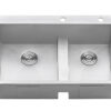 Ruvati 33-inch Drop-in Low Platform-Divide Zero Radius 60/40 Double Bowl 16 Gauge Topmount Kitchen Sink - RVH8059