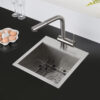 Ruvati 15 x 15 inch Drop-in Topmount Bar Prep Sink 16 Gauge Stainless Steel Single Bowl - RVH8115
