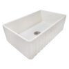 Crackled White Fireclay Distressed Sink