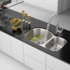 Ruvati 34-inch Undermount 60/40 Double Bowl 16 Gauge Stainless Steel Kitchen Sink - RVM4600
