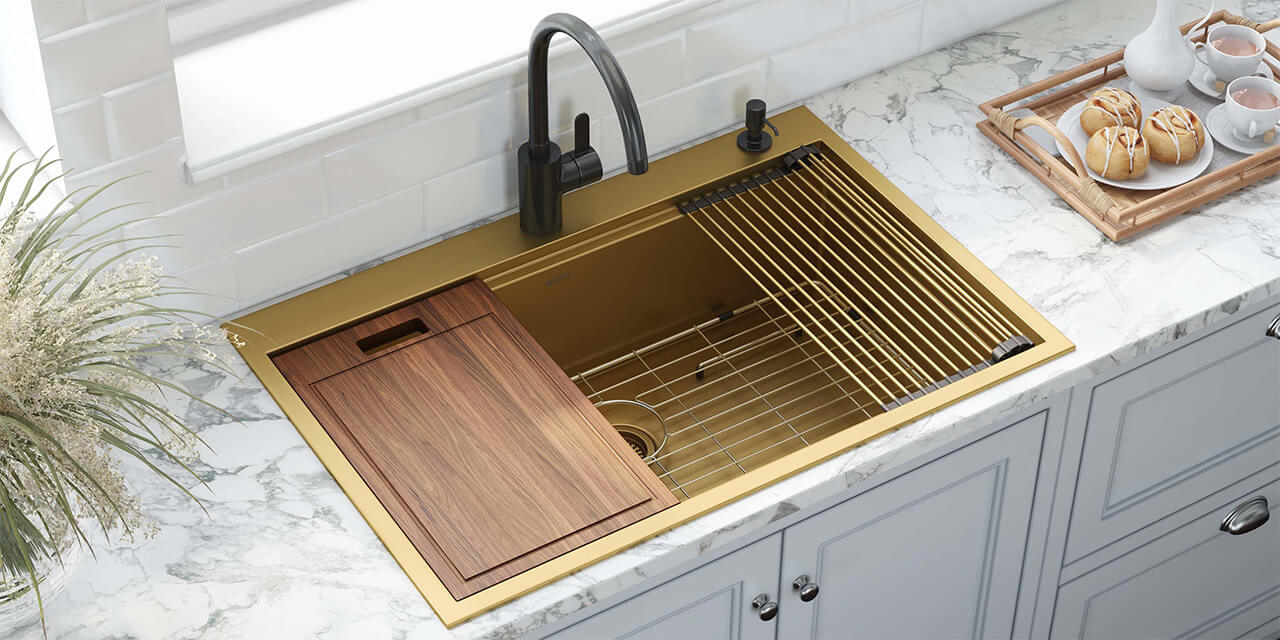 33-inch-Polished-Brass-Matte-Gold-Workstation-Drop-in-Topmount-Kitchen-Sink-Single-Bowl–RVH5003GG