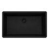 Ruvati 33-inch Undermount Workstation Granite Composite Quartz Kitchen Sink Matte Black - RVG123061BK