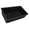 Ruvati 33-inch Undermount Workstation Granite Composite Quartz Kitchen Sink Matte Black - RVG123061BK