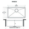 Ruvati 30-inch Gunmetal Black Stainless Steel Workstation Undermount Kitchen Sink Single Bowl - RVH165301BL