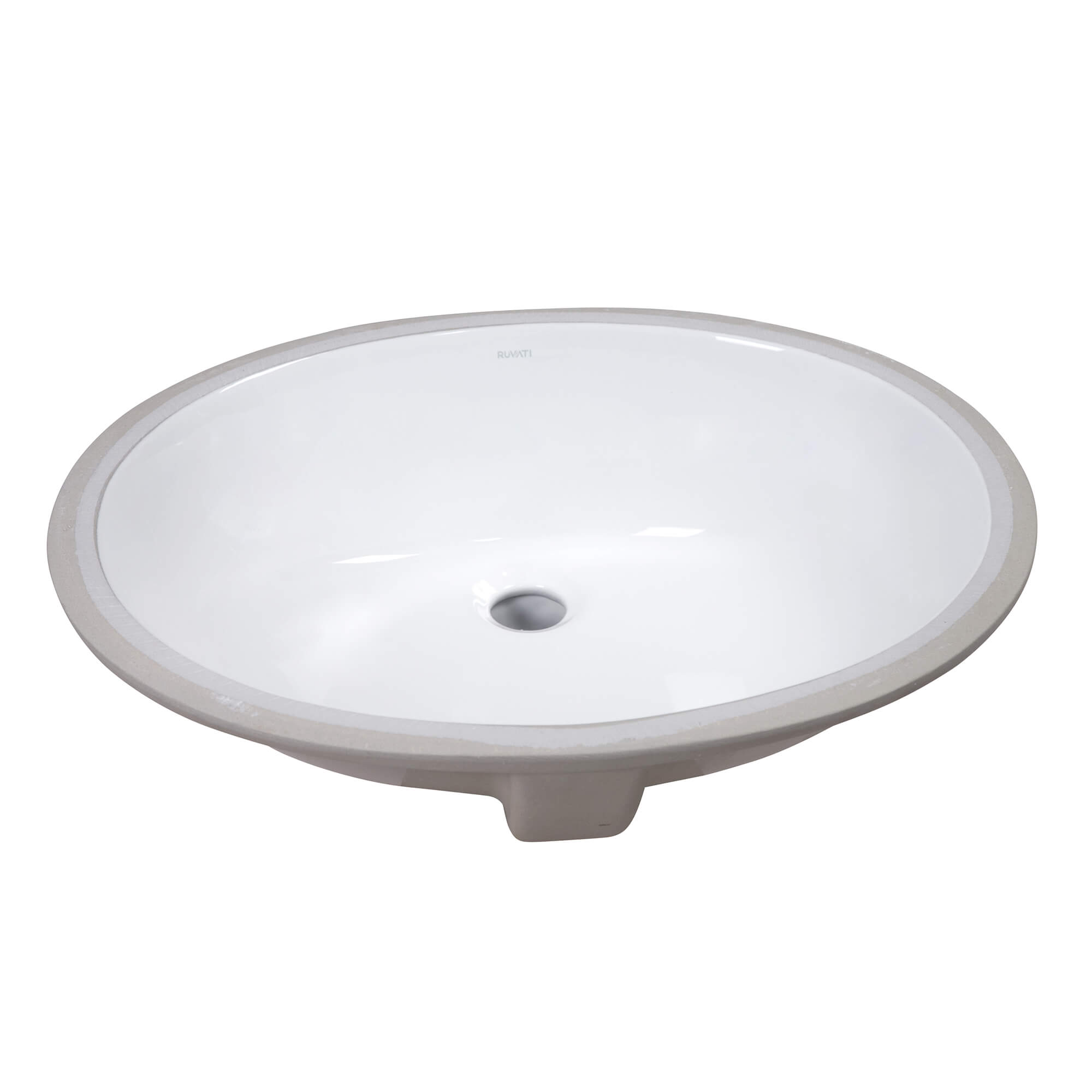 Ruvati 22 x 15 inch Undermount Bathroom Sink White Oval Porcelain ...