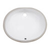 Ruvati 22 x 15 inch Undermount Bathroom Sink White Oval Porcelain Ceramic with Overflow - RVB0621