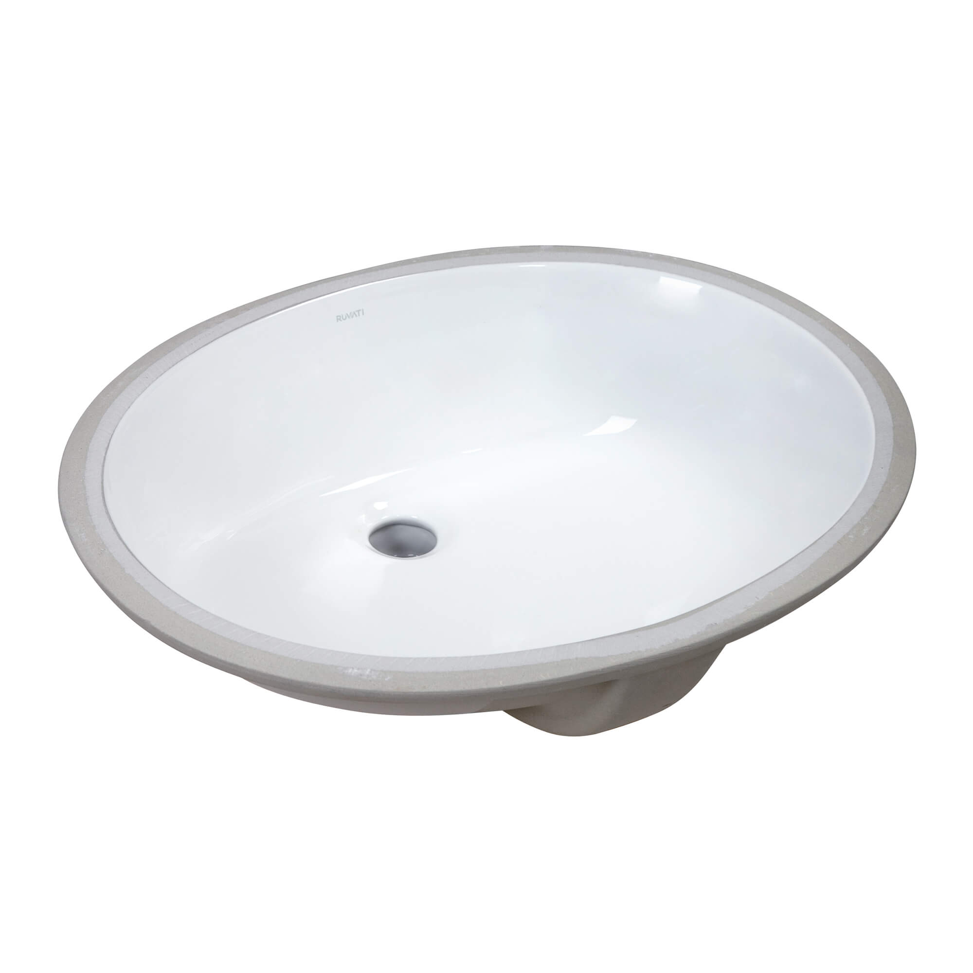 Ruvati 22 x 15 inch Undermount Bathroom Sink White Oval Porcelain ...