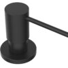 Ruvati Knurled Pattern Textured Soap Dispenser Pump Solid Metal in Satin Matte Black - RVA1015MB