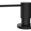 Ruvati Knurled Pattern Textured Soap Dispenser Pump Solid Metal in Satin Matte Black - RVA1015MB