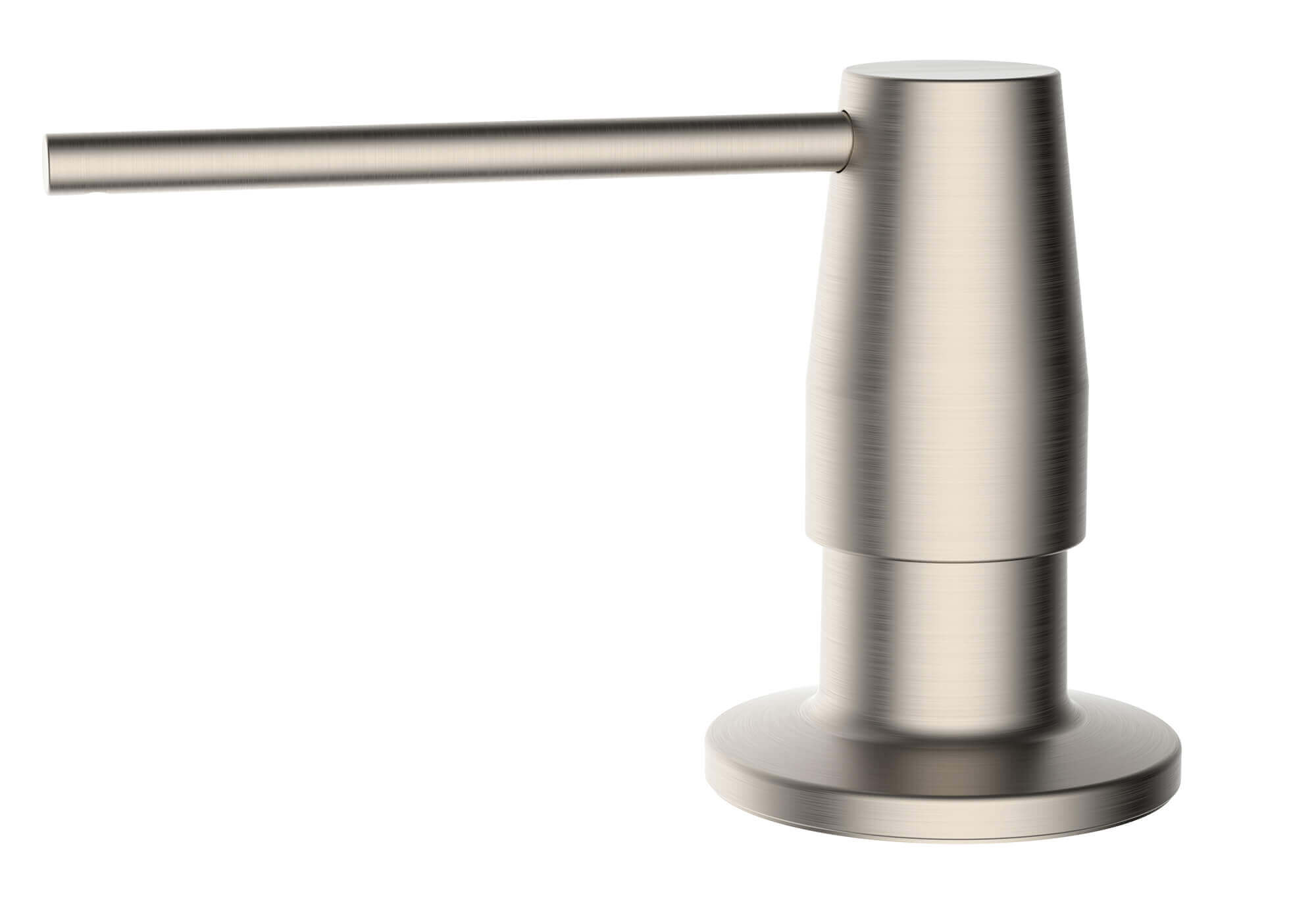Ruvati Kitchen Faucet Soap dispenser All Metal in Brushed Nickel Countertop Sink Hand Lotion Pump with Refillable Bottle - RVA1018BN