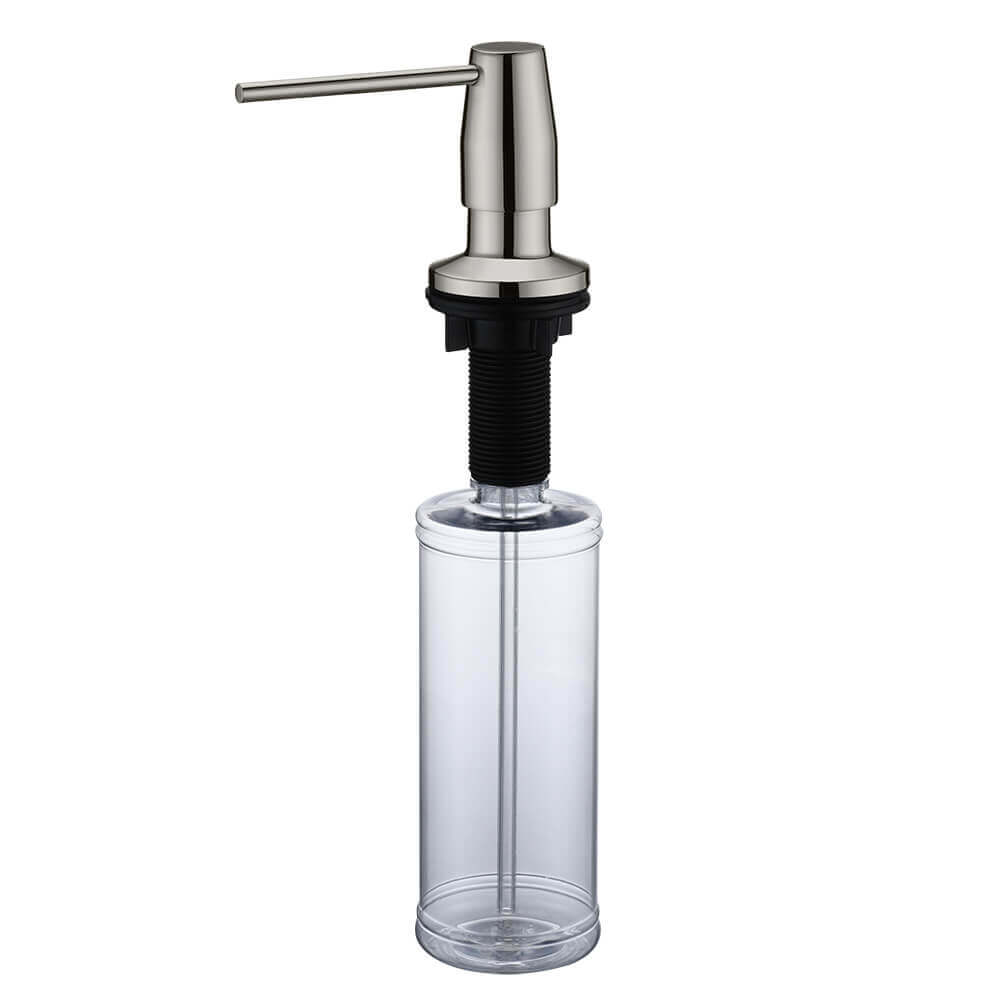 Ruvati Kitchen Faucet Soap dispenser All Metal in Brushed Nickel Countertop Sink Hand Lotion Pump with Refillable Bottle - RVA1018BN