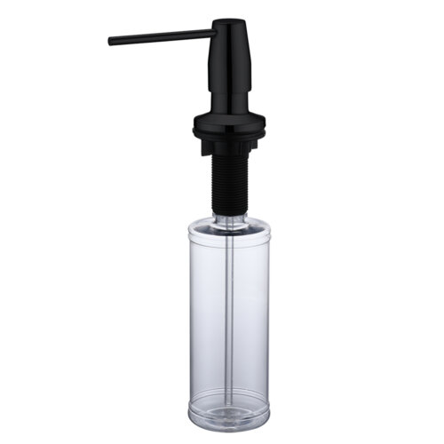 Ruvati Kitchen Faucet Soap dispenser All Metal in Matte Black Countertop Hand Lotion Pump with Refillable Bottle - RVA1018MB