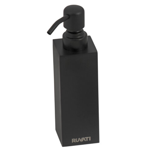 Ruvati Black Soap Dispenser Modern Square for Workstation Sink Organizer - RVA1019