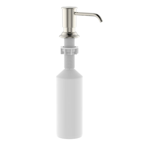 Ruvati Built in Soap Dispenser for Kitchen Sink with Brushed Nickel Countertop Dish Soap Hand Lotion Pump with Refillable Bottle - RVA1020BN