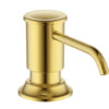 Ruvati Built in Soap Dispenser for Kitchen Sink with Brushed Gold Countertop Dish Soap Hand Lotion Pump with Refillable Bottle - RVA1020SG