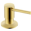 Ruvati Built in All Metal Soap Dispenser for Kitchen Sink with Brushed Gold Countertop Dish Soap Hand Lotion Pump with Refillable Bottle - RVA1021SG