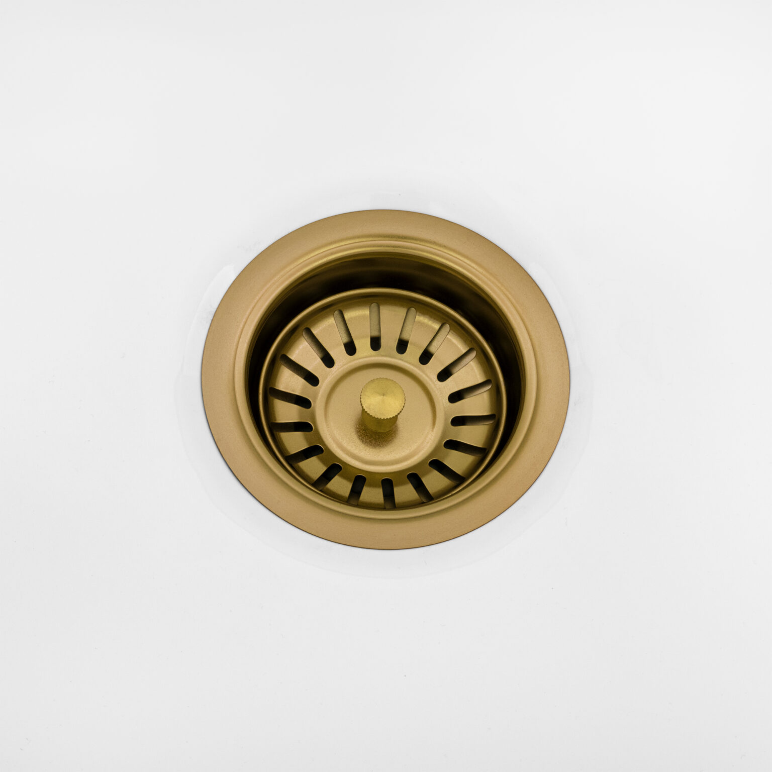Laguna Brass 6120WT RV Kitchen Sink Strainer - White Finish, Removable Basket, Corrosion Resistant