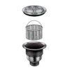 Ruvati Kitchen Sink Basket Strainer Drain Assembly in Gunmetal Black Stainless Steel - RVA1025BL