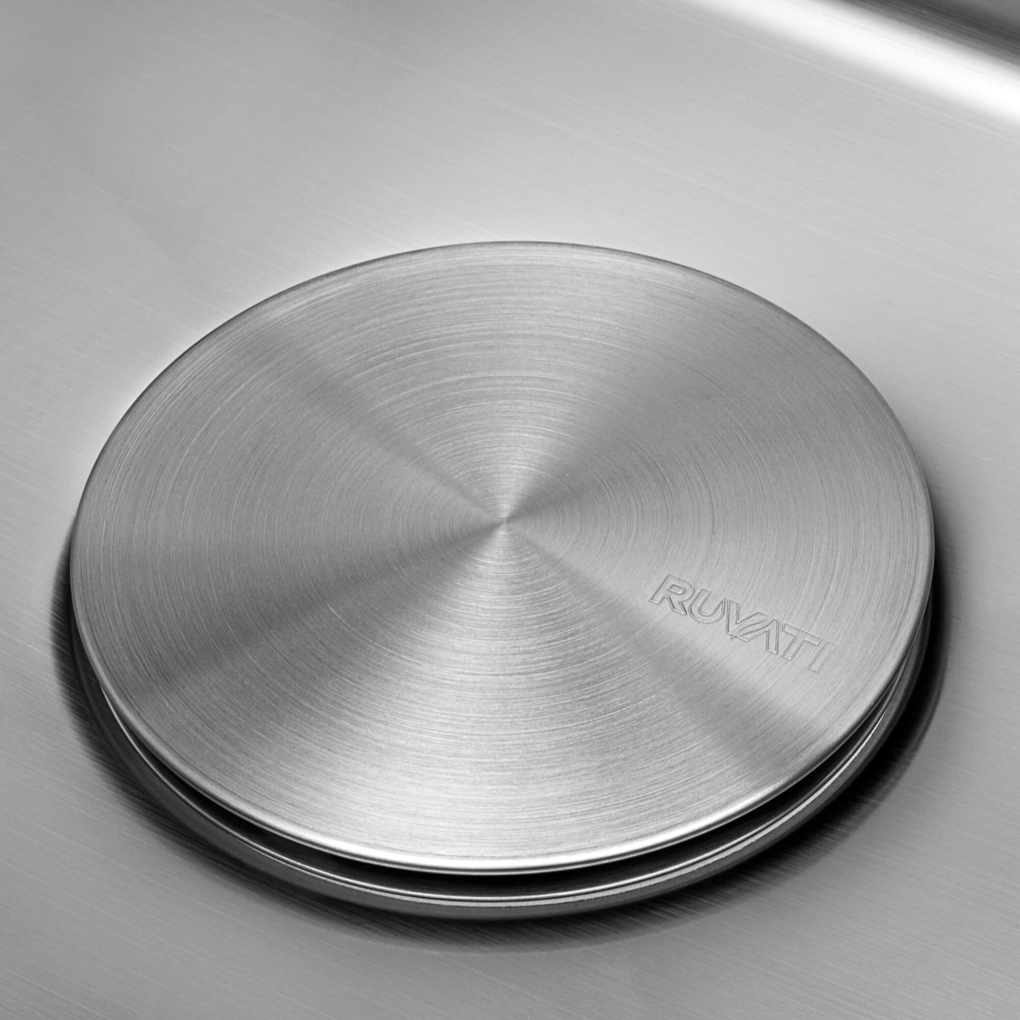 Ruvati Drain Cover for Kitchen Sink and Garbage Disposal - Brushed  Stainless Steel - RVA1035 - Ruvati USA