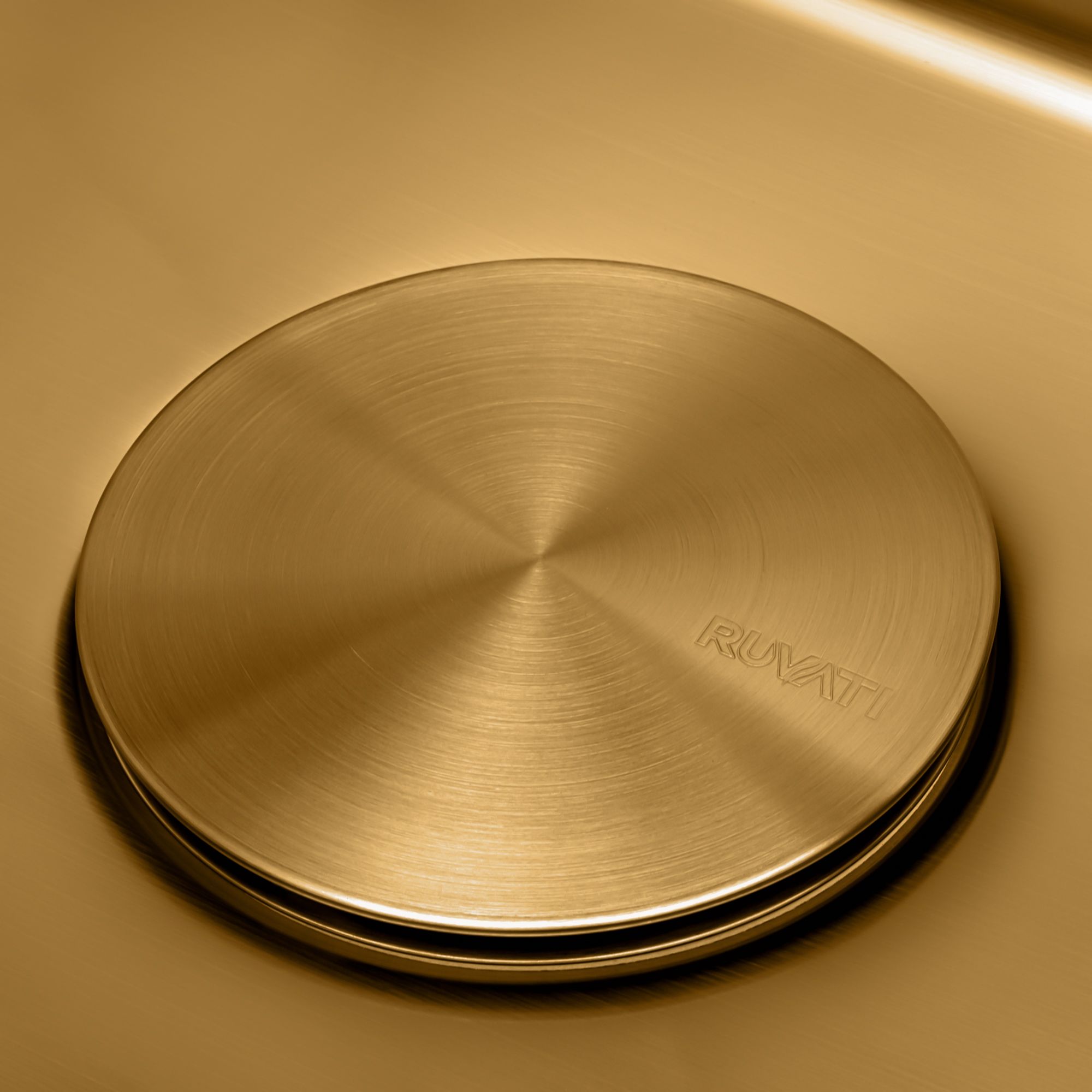 Ruvati Drain Cover for Kitchen Sink and Garbage Disposal - Brushed