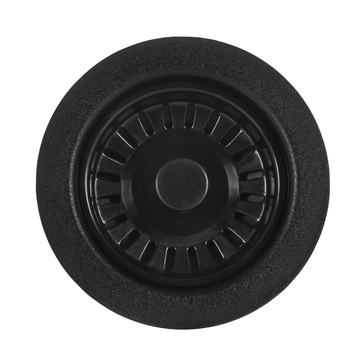 Ruvati Kitchen Sink Basket Strainer Drain Assembly Matte Black