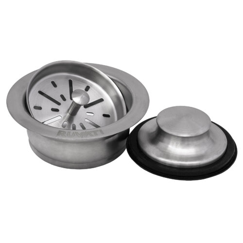 Ruvati Kitchen Sink Garbage Disposal Flange with Basket Strainer and Stopper - Stainless Steel - RVA1042ST