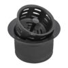 Ruvati Extended Garbage Disposal Flange with Deep Basket Strainer - Gunmetal Black Stainless Steel - RVA1049BL