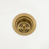 Ruvati Extended Garbage Disposal Flange with Deep Basket Strainer - Brushed Gold - RVA1049GG