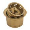 Ruvati Extended Garbage Disposal Flange with Deep Basket Strainer - Brushed Gold - RVA1049GG