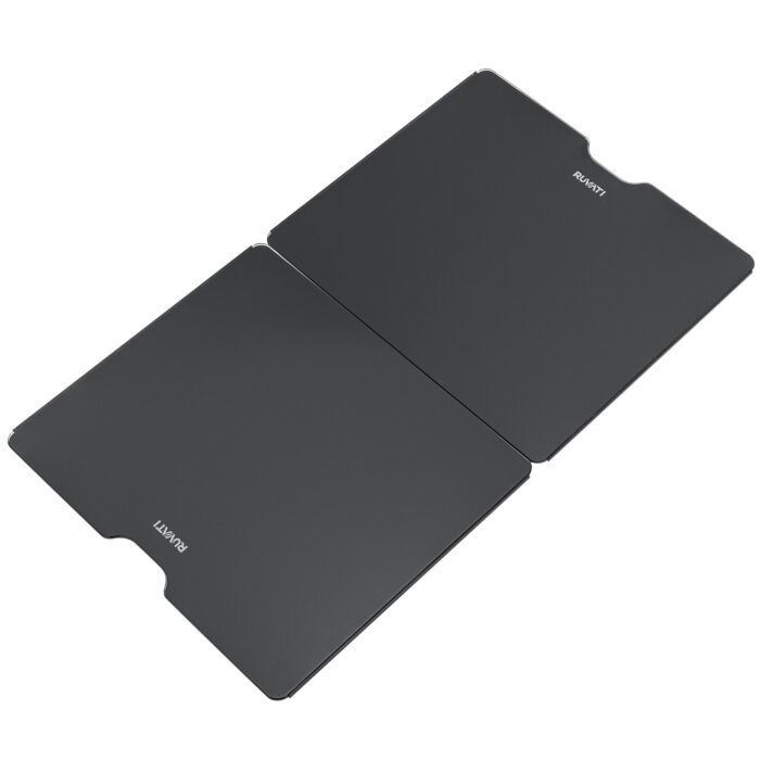 Ruvati LedgeFit 2-Piece Black Glass Cutting Board and Sink Cover Set for Ruvati Workstation Sinks 17 x 15 inch - RVA1206GBB