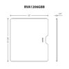 Ruvati LedgeFit 2-Piece Black Glass Cutting Board and Sink Cover Set for Ruvati Workstation Sinks 17 x 15 inch - RVA1206GBB