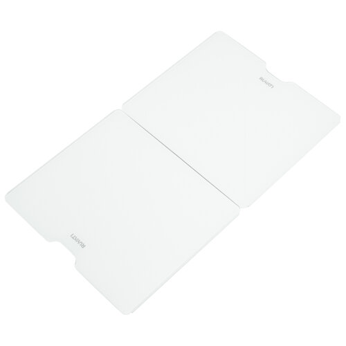 Ruvati LedgeFit 2-Piece White Glass Cutting Board and Sink Cover Set for Ruvati Workstation Sinks 17 x 15 inch - RVA1206GLW