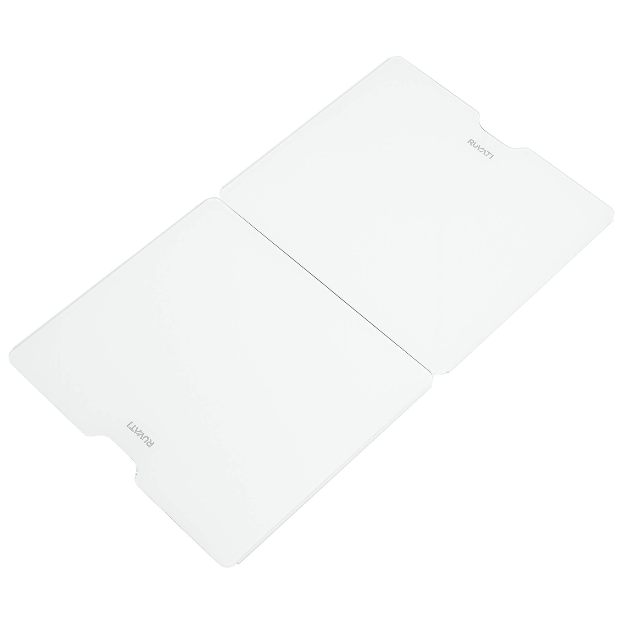 Ruvati LedgeFit 2-Piece White Glass Cutting Board and Sink Cover Set for Ruvati Workstation Sinks 17 x 15 inch - RVA1206GLW