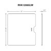 Ruvati LedgeFit 2-Piece White Glass Cutting Board and Sink Cover Set for Ruvati Workstation Sinks 17 x 15 inch - RVA1206GLW