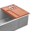 Ruvati LedgeFit Charcuterie Cheese Board Serving Tray Workstation Accessory on Sink Mahogany Wood - RVA1212