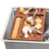 Ruvati LedgeFit Charcuterie Cheese Board Serving Tray Workstation Accessory on Sink Mahogany Wood - RVA1212
