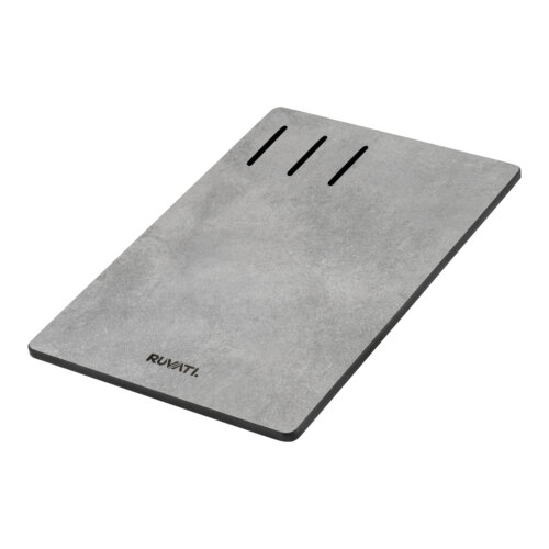 Ruvati 17 x 11 inch Textured Concrete Finish Cutting Board for Ruvati Workstation Sinks - RVA1217CR