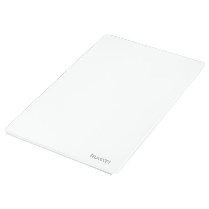Ruvati LedgeFit White Tempered Glass Cutting Board for Ruvati Workstation Sinks 17 x 11 inch - RVA1217GLW Ruvati LedgeFit White Tempered Glass Cutting Board for Ruvati Workstation Sinks 17 x 11 inch - RVA1217GLW