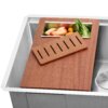 Ruvati LedgeFit Cutting Board with Colander Insert Workstation Sink Accessory - RVA1220