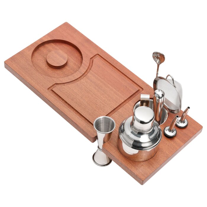 Ruvati LedgeFit Bartender's Board Mixology Drink Cocktail Shaker Workstation Sink Accessory Solid Wood - RVA1236MG