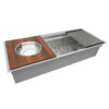 Ruvati Wood Platform with Mixing Bowl and Colander (complete set) for Workstation Sinks - RVA1288