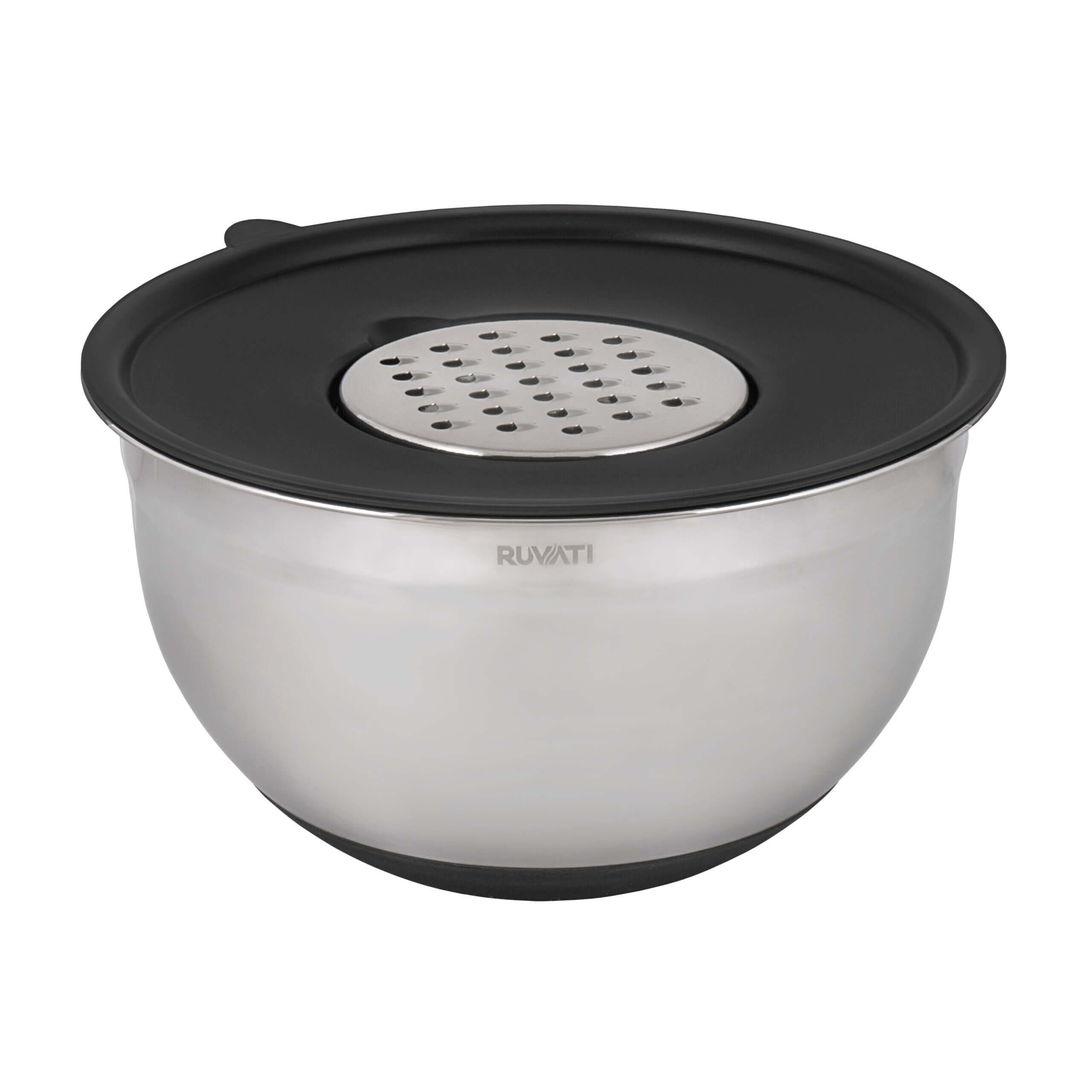 Ruvati Mixing Bowl and Colander with Black Composite Platform