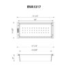 Ruvati Workstation Sink Replacement Colander 17 inch Black Stainless Steel with Wooden Handles - RVA1317BL