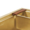 Ruvati Workstation Sink Replacement Colander 17 inch Gold Stainless Steel with Wooden Handles - RVA1317GG