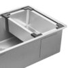 Ruvati LedgeFit Dish Soaking Tub Add-on Bowl Hanging Workstation Sink Accessory in Black Composite - RVA1320BWC