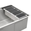 Ruvati LedgeFit Ice Chilled Condiment Tray Cocktail Bartender Bowl with Black Composite Covers Workstation Sink Accessory- RVA1378BWC