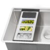 Ruvati LedgeFit Ice Chilled Condiment Tray Cocktail Bartender Bowl with Black Composite Covers Workstation Sink Accessory- RVA1378BWC