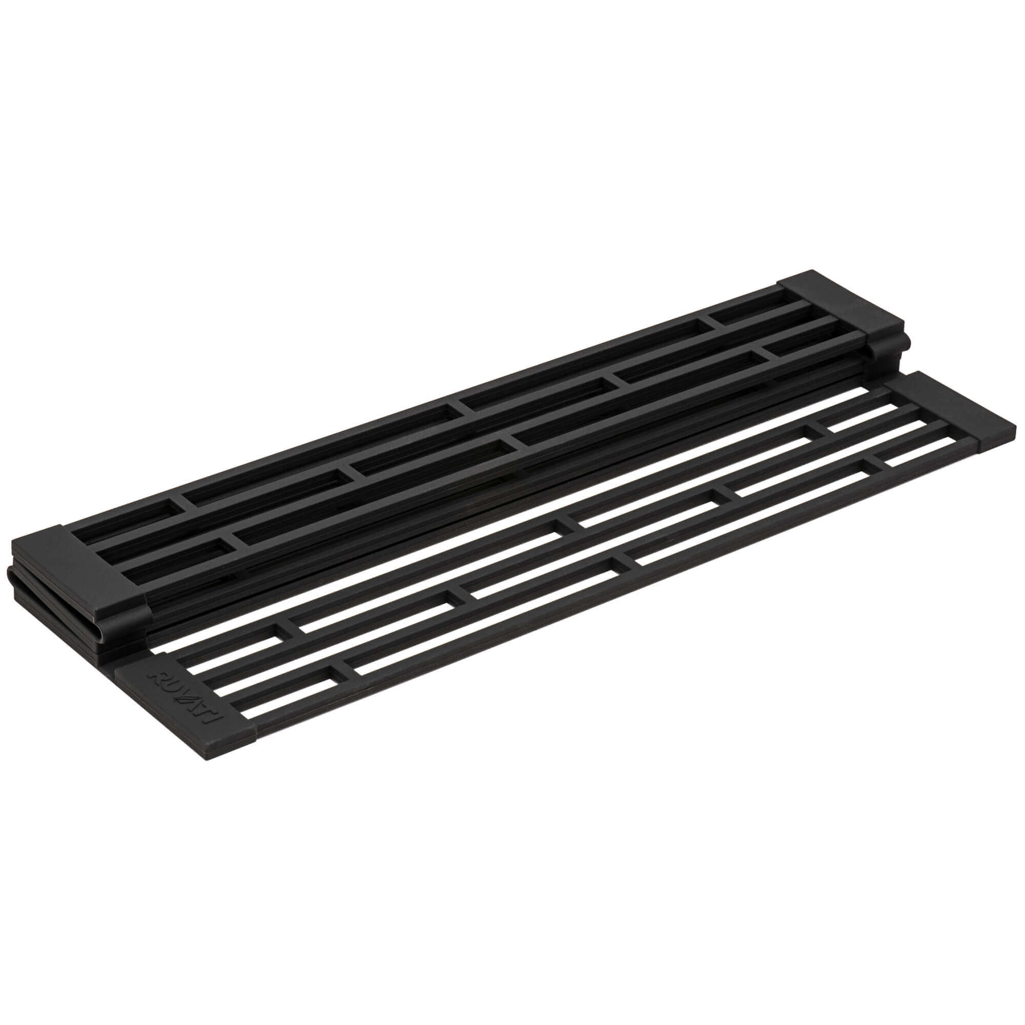 Ruvati Black Silicone Foldable Drying Rack for Workstation Sinks